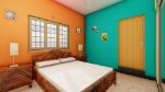 Picture of Orange and Blue Indian Style Bedroom