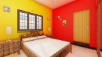 Picture of Red and Yellow Indian Style Bedroom
