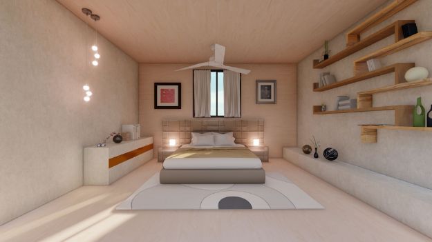  White Scandinavian Minimalist Bedroom