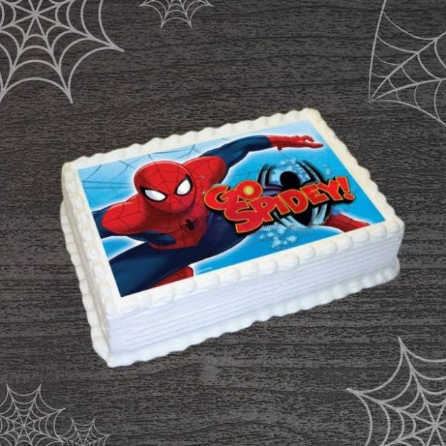 Spiderman Vanilla Photo Cake