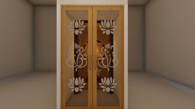 Puja Room Door Designing