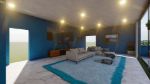 Blue With Street View Living Room