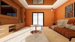 Middle Class Living Room - Orange Theme