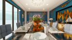 Luxury Dining Room-Blue Theme