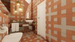 Small Bathroom-Orange Theme