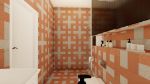 Small Bathroom-Orange Theme