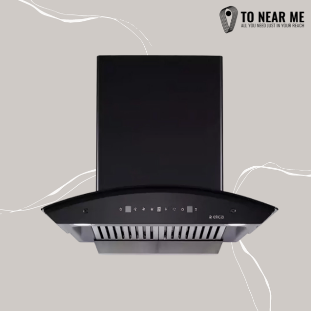 Elica TBC HAC TOUCH BF 60 NERO Auto Clean Wall Mounted Chimney(Carbon Black 1100 CMH)
