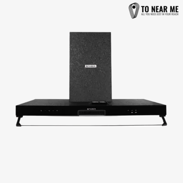 Get your hands on the Faber Aerostation Sparkle 3D TC AB 90 Wall Mounted Chimney(Black 1095 CMH) for your Kitchen