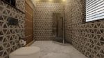 Tile Elaborate Stone Apartment Bathroom