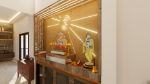 On Wall Puja Unit-Wooden Theme