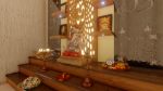 Wooden Theme Puja Room