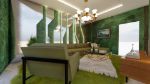 Picture of Simple Living Room-Green Theme