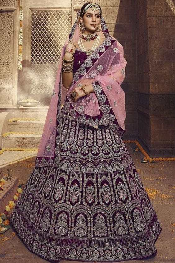 Indian Bridal Wear - Royal Blue Bridal Lehenga – B Anu Designs